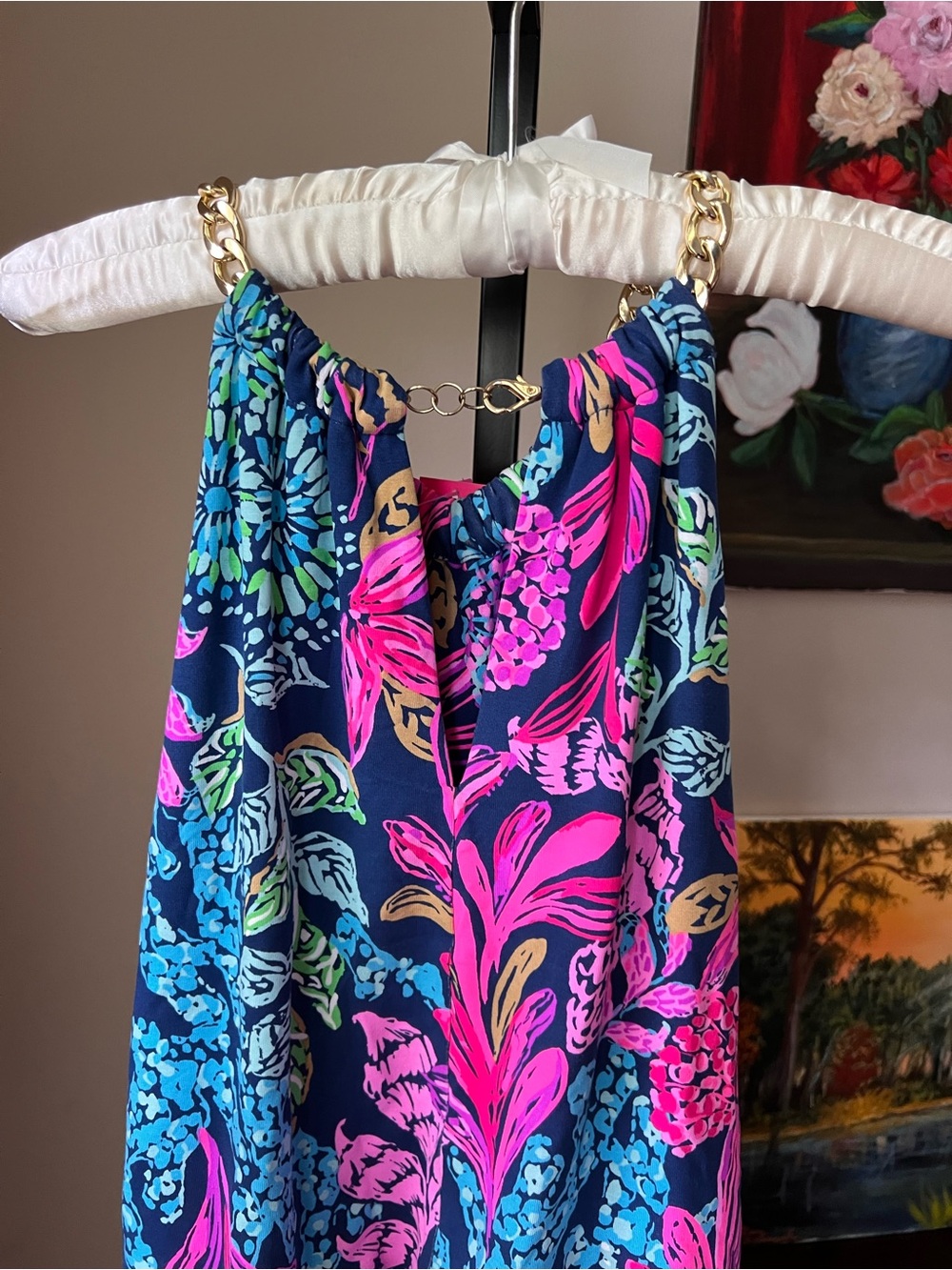 Lilly Pulitzer sonique halter Aegean navy calypso coast dress RARE - Picture 12 of 13